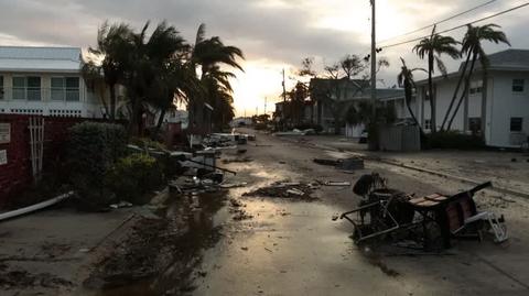 Destruction in the city of Venice (Florida) after Hurricane Milton