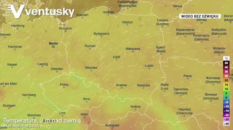 Prognozowana temperatura w kolejnych dniach