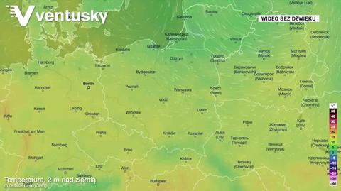 Prognozowana temperatura w kolejnych dniach