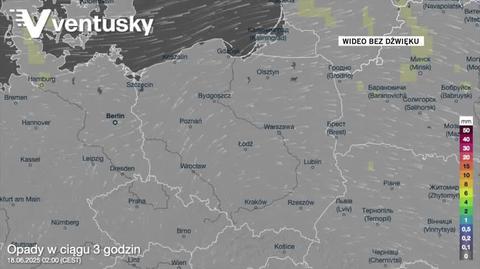 Prognozowane opady w kolejnych dniach 