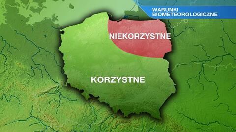 Warunki biometeo w poniedziałek