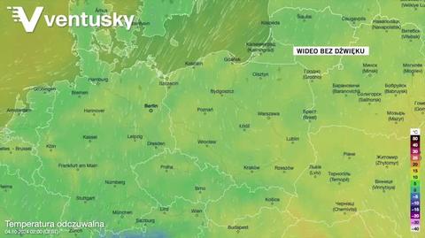 Prognozowana temperatura w kolejnych dniach