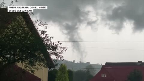 Trąba powietrzna w powiecie suskim