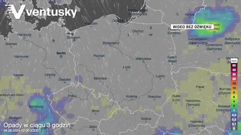 Prognozowane opady w kolejnych dniach