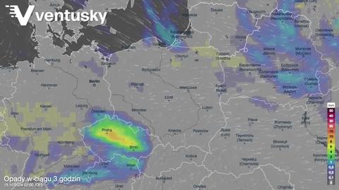 Prognozowane opady w kolejnych dniach