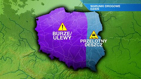 Warunki drogowe w niedzielę