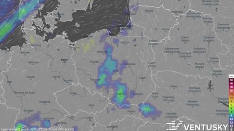 Prognozowane opady w kolejnych dniach