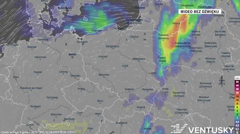 Prognozowane opady w kolejnych dniach