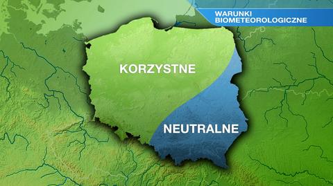 Warunki biometeo w poniedziałek