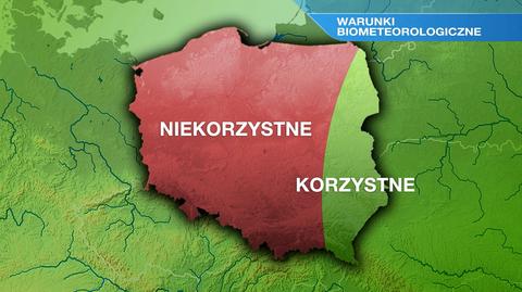 Warunki biometeo w poniedziałek