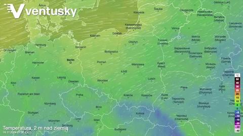 Prognozowana temperatura w kolejnych dniach