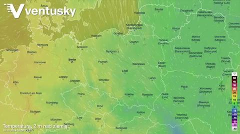 Prognozowana temperatura w kolejnych dniach