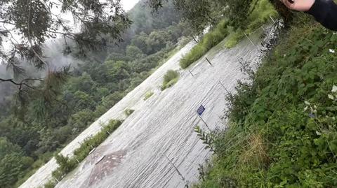 Wylanie rzeki Dunajec z koryta