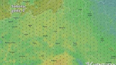 Temperatura w ciągu najbliższych pięciu dni (Ventusky.com) | wideo bez dźwięku