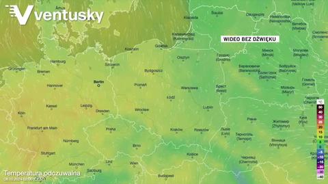 Prognozowana temperatura powietrza w kolejnych dniach