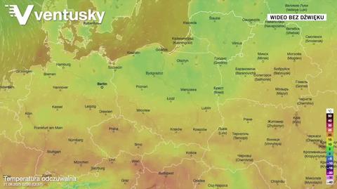 Prognozowane temperatury powietrza w kolejnych dniach 
