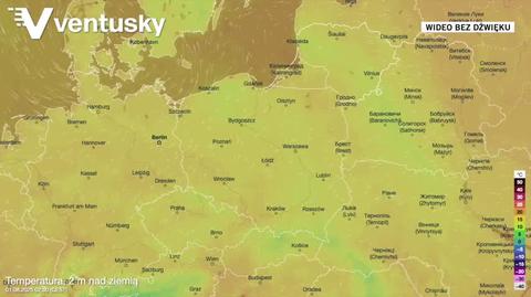 Prognozowane temperatury w kolejnych dniach