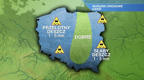Warunki drogowe we wtorek