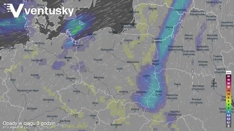 Prognozowane opady w kolejnych dniach