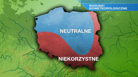 Warunki biometeo w poniedziałek