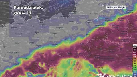 Potencjalne burze w ciągu kolejnych dni (Ventusky.com)