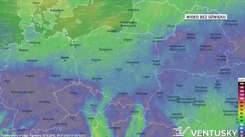 Prognoza porywów wiatru w dniach 29.01-02.02
