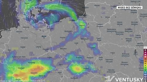 Prognozowane opady w dniach 17-21.11