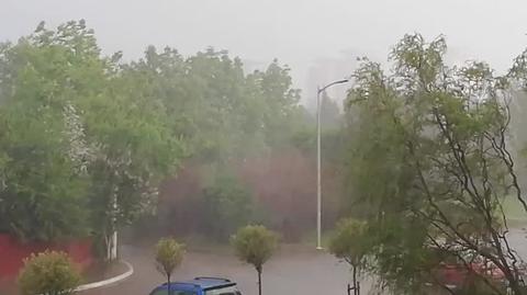 Burza ulewa w Polkowicach