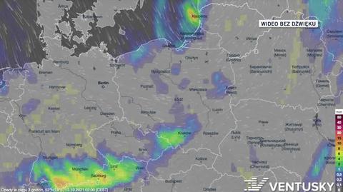 Prognozowane opady w ciągu kolejnych dni