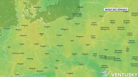 Prognozowana temperatura w kolejnych dniach