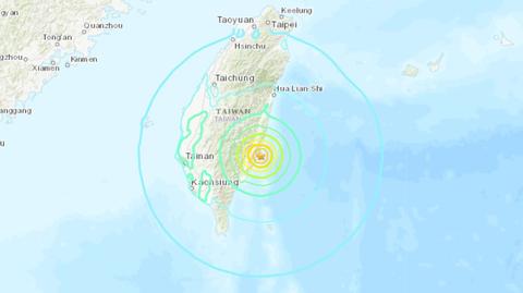 Na południowym wschodzie Tajwanu doszło do trzęsienia ziemi