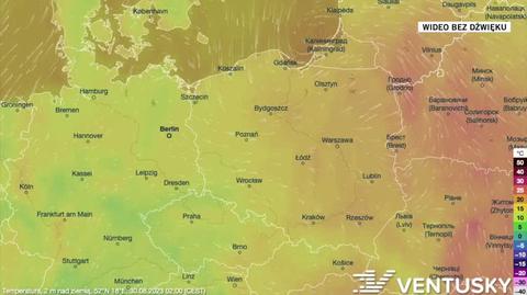 Prognozowana temperatura na kolejne dni