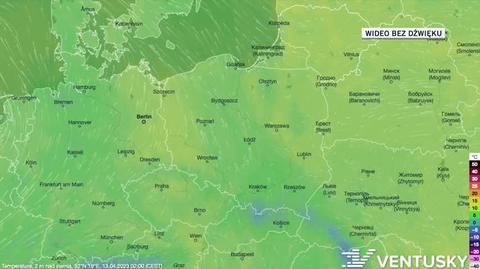 Prognozowana temperatura w kolejnych dniach