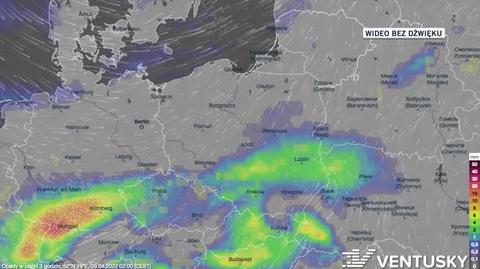 Prognozowane opady w dniach 9-13.04