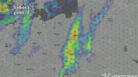 Opady w ciągu najbliższych pięciu dni (Ventusky.com) | wideo bez dźwięku