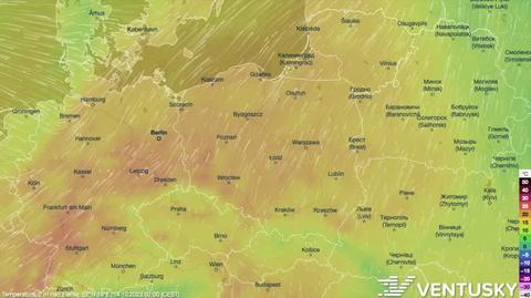 Prognozowana temperatura na kolejne dni