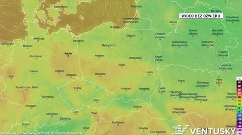 Prognozowana temperatura w kolejnych dniach