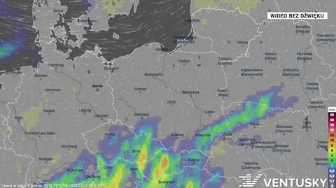 Prognozowane opady w najbliższych dniach