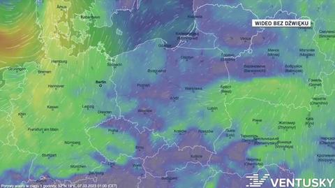 Prognozowane porywy wiatru w kolejnych dniach