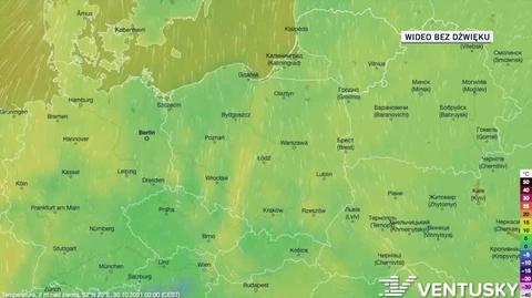 Prognozowana temperatura w dniach 30.10-03.11