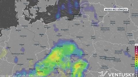 Prognozowane opady w kolejnych dniach