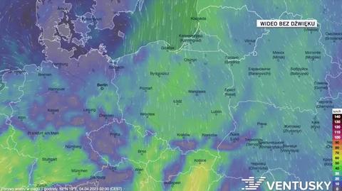 Prognozowane porywy wiatru w kolejnych dniach