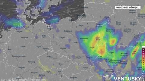 Prognozowane opady w kolejnych dniach