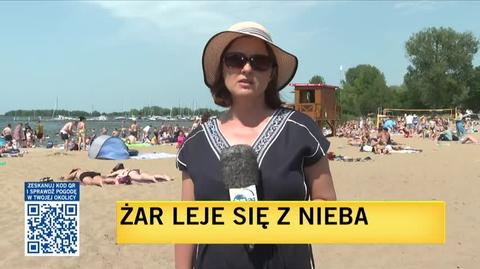 Upał nad jeziorem Dąbie