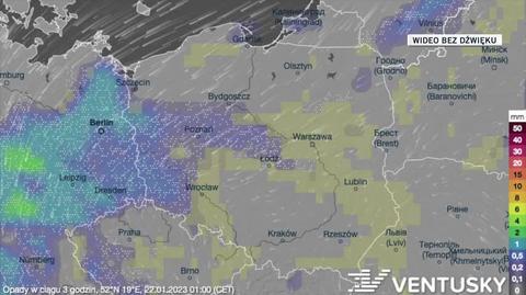 Prognozowane opady w kolejnych dniach