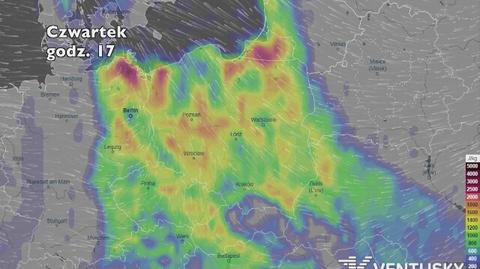 Burze w najbliższych dniach (ventusky.com)