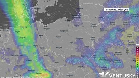 Prognozowane opady w kolejnych dniach