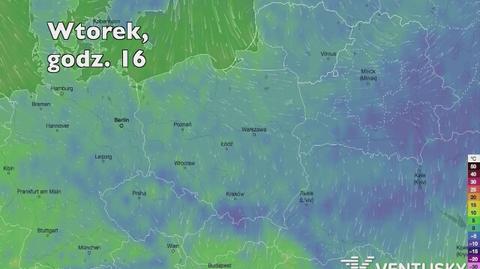 Temperatura w ciągu najbliższych pięciu dni (Ventusky.com) | wideo bez dźwięku
