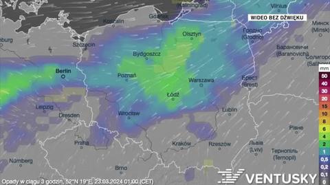 Prognozowane opady w kolejnych dniach