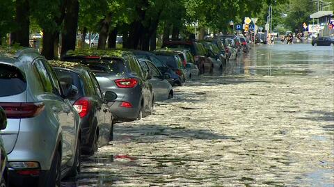 Zalane samochody w Gnieźnie